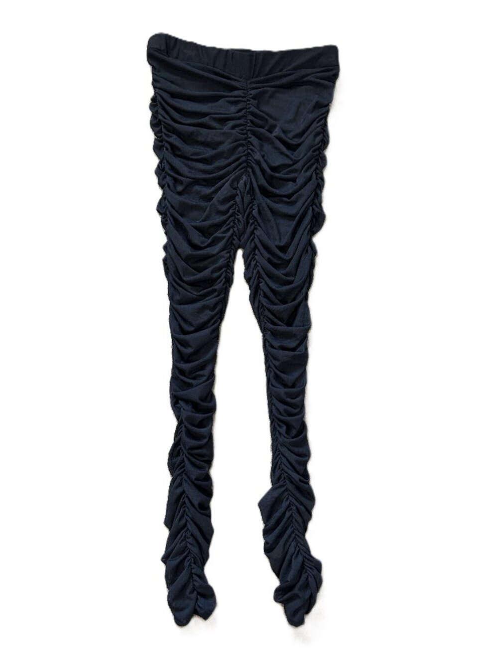 Fashion Nova Sheer Ruched Leggings Black M